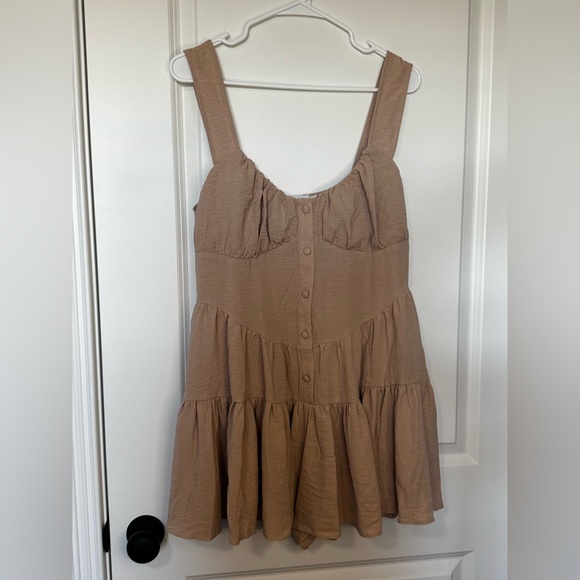 ASOS Pants - ASOS Tan Button-Front Romper